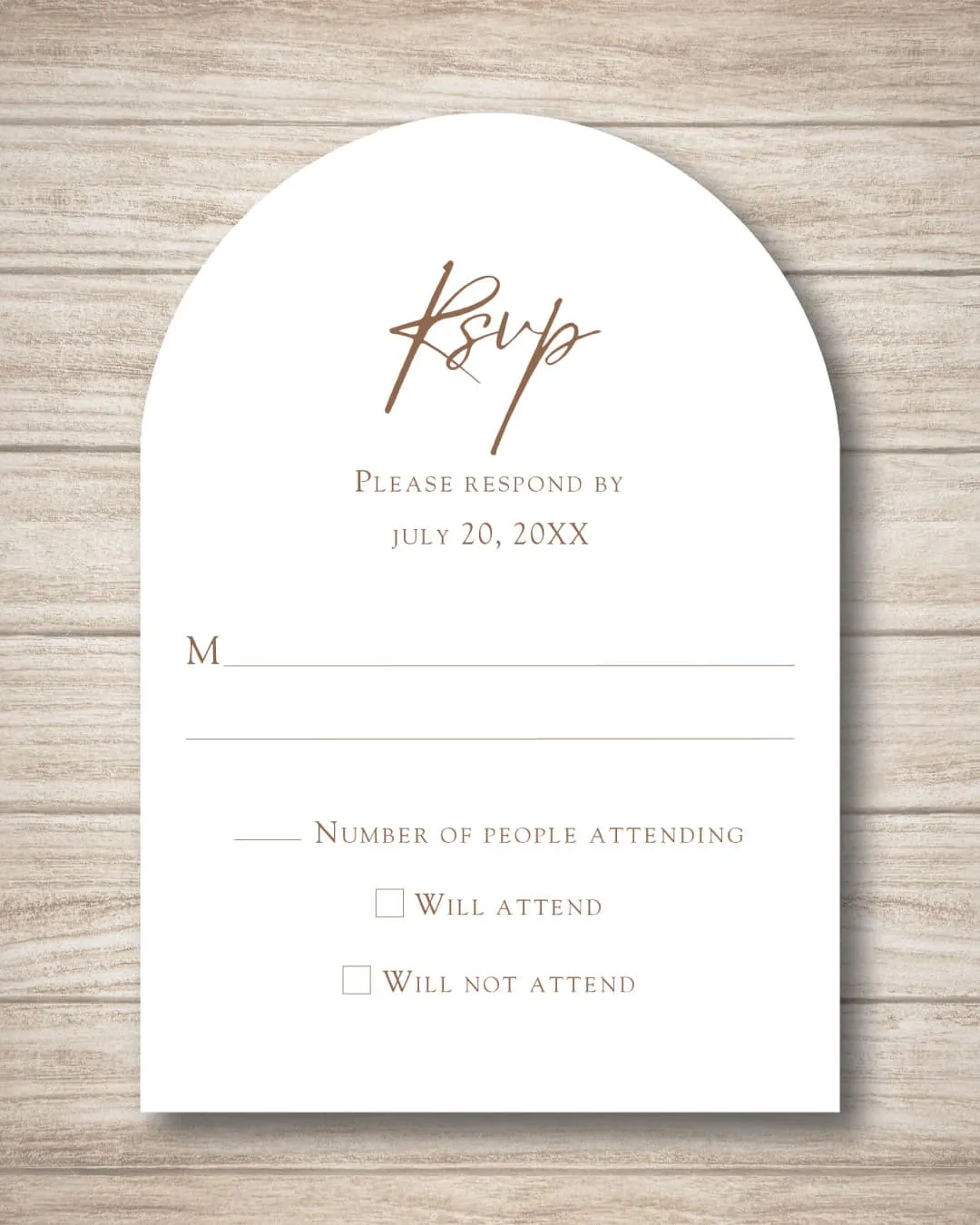 Brown and White Unique Style Wedding Invitations