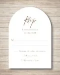 Brown and White Unique Style Wedding Invitations