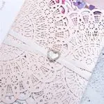 Graceful Lace Laser Cut Wedding Invitation