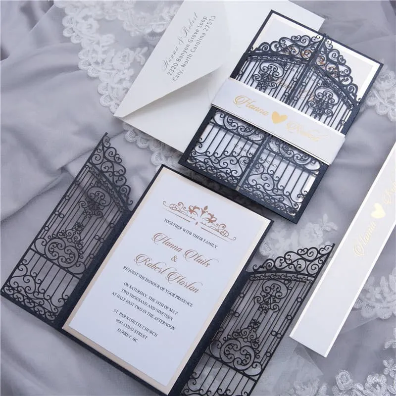 Laser Cut Template JP2 Wedding Invitation
