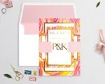 Indian Gold Marble Elegant Wedding Invitations