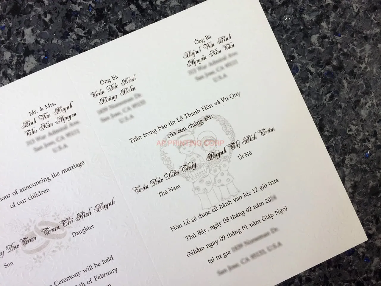 K9899 [I-11] Romantic Simplicity Hearts Wedding Invitation