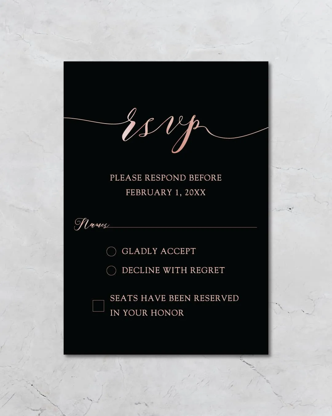 Enviable Galactic Pink Foil Wedding Invitation