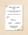 Beautiful Succulents Vellum Wrapped Vietnamese & English Wedding Invitation
