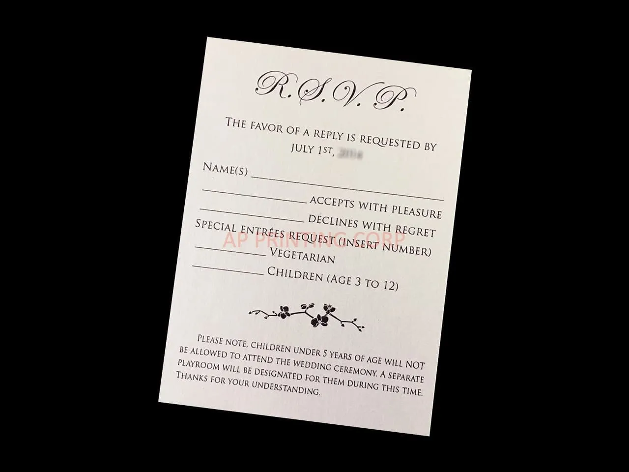 Blush Rose Tri-Fold Laser Cut Pocket Wedding Invitation