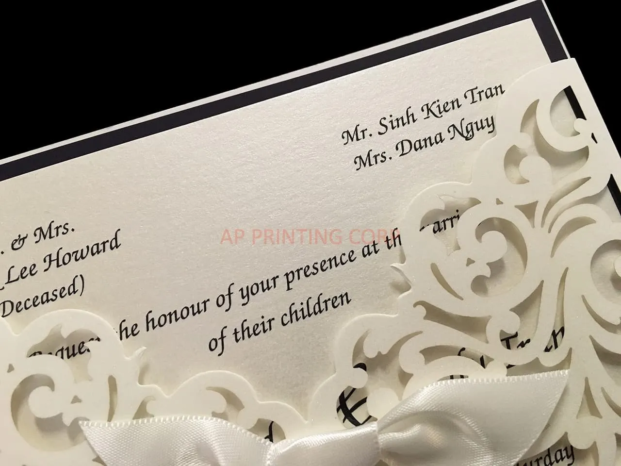 Exquisite Flower Laser Cut Wedding Invitation