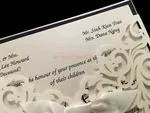 Exquisite Flower Laser Cut Wedding Invitation