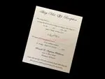 Blush Rose with Silver Glitter Laser Cut Wedding Invitation