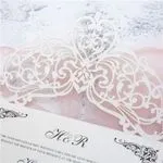 CL-WRAP-66 M-M Midnight Variety of Flowers Laser Cut Wedding Invitation
