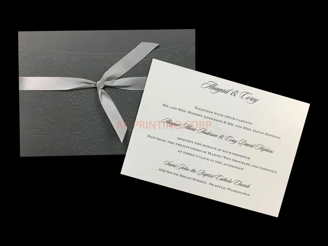 Flowers and Vines [CC-80] Fancy Luxury Wedding Invitation
