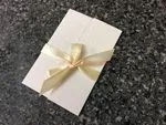 CL-WRAP-57 N-N White Embossed Peony Vietnamese & English Wedding Invitation