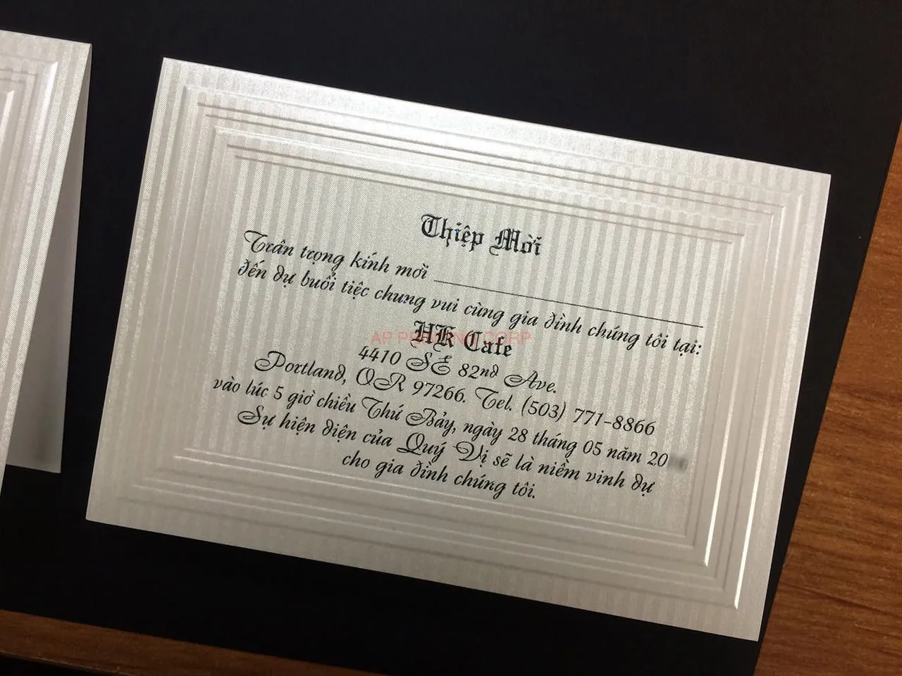 K8107 [I-12] Vietnamese & English Wedding Invitation