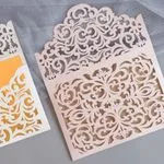 Gold Love Tree Laser Cut Wedding Invitation