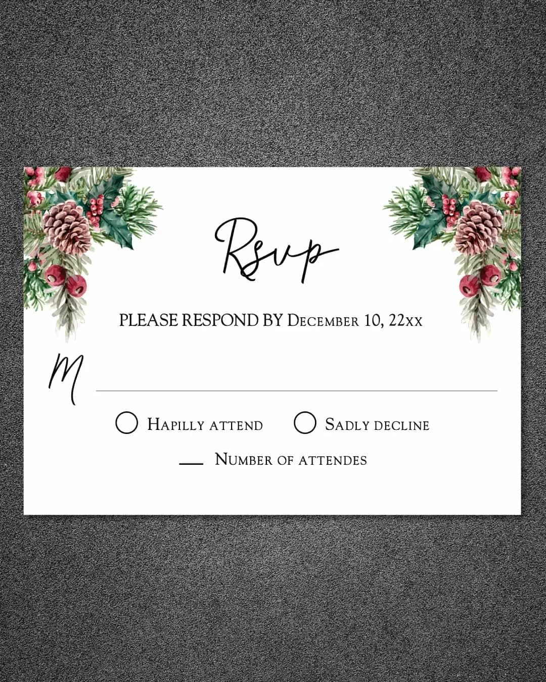 Classic Christmas Design Simple Flat