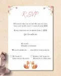 Animal and Floral Invitation Vellum Wrapped Vietnamese & English Wedding Invitation