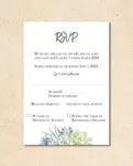 Beautiful Aquatic Flower Vellum Wrapped Vietnamese & English Wedding Invitation