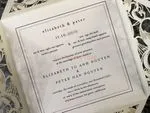 Burgundy Rose Laser Cut Wrap Wedding Invitation