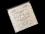 Exquisite Flower Laser Cut Wedding Invitation