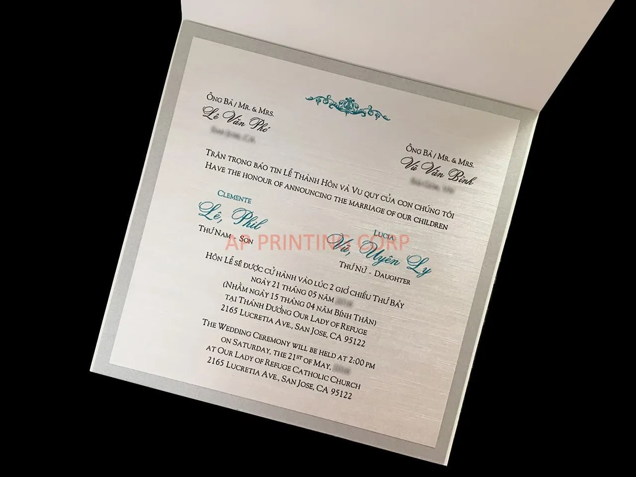 Blush Rose Laser Cut Wedding Invitation