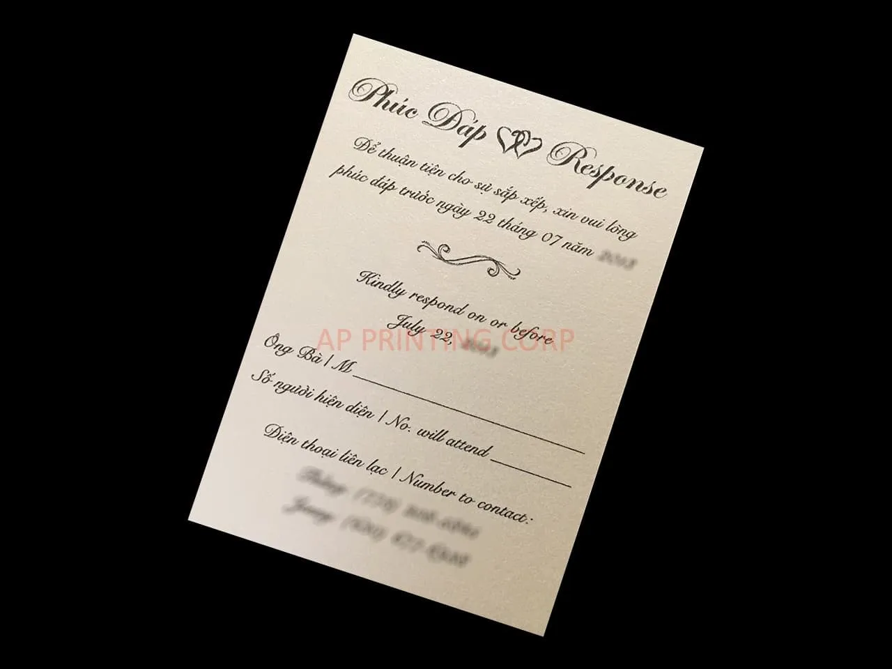 Blush Rose with Silver Glitter Laser Cut Wedding Invitation