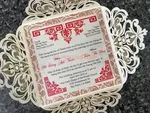 Bride and Groom under Tree Laser Cut Wedding Invitation