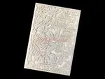 CL-WRAP-57 M-M Gold Flowers and Butterfly Wrap Laser Cut Wedding Invitation