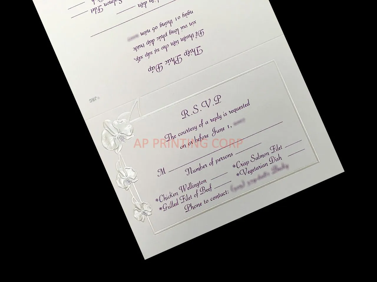 K778-Overlay [I-12] Vietnamese & English Wedding Invitation
