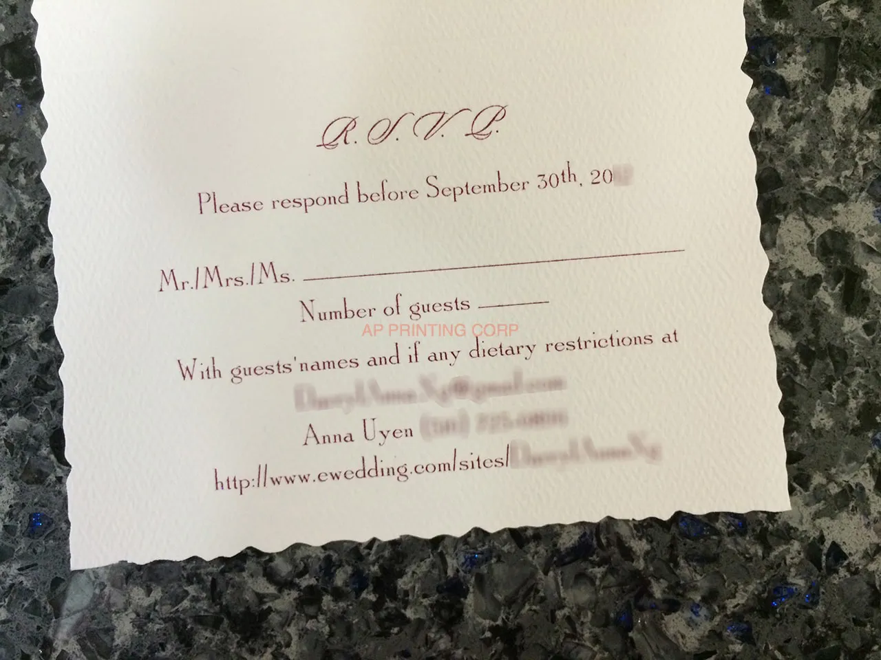 K8434 [I-10] Vietnamese & English Wedding Invitation