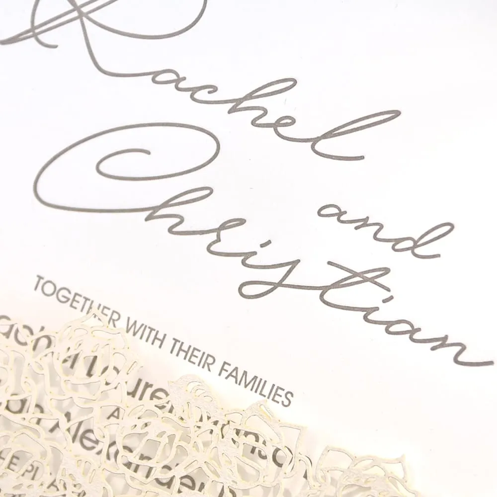 Roseline Fancy Luxury Suite & Laser Cut Wedding Invitation