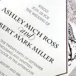 Copper Leaves Foil Fancy Luxury Wedding Invitation