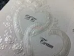 K9899 [I-11] Romantic Simplicity Hearts Wedding Invitation