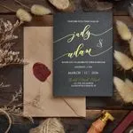 Enviable Galactic Pink Foil Wedding Invitation