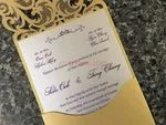 CL-WRAP-66 MPM White Table Setting Lace Laser Cut Wedding Invitation