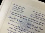 Fancy Pearl Border [CC-25] Vietnamese & English Wedding Invitation