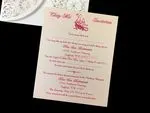 Blush Lace Crown Laser Cut Wedding Invitation