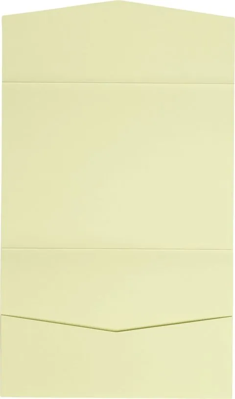 Solid Color A7 Atlas Pocket Wedding Invitation