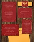 Intricate Red Floral Indian Wedding Invitation