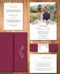 Simple Photo Invitation Simple Flat 5x7 Spanish & English Wedding Invitation