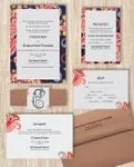 Lively Spring Flowers Indian Wedding Invitation