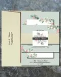 Eucalyptus Flower Simple Flat 5x7 Spanish & English Wedding Invitation