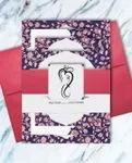 Vintage Floral on Blue Indian Wedding Invitation