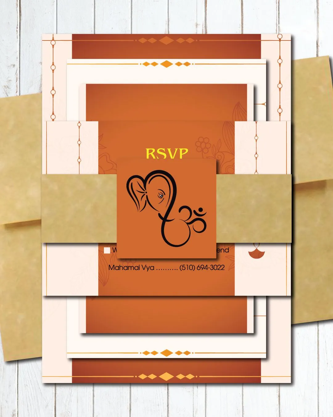 Diwali Decorative Greetin Indian Wedding Invitation