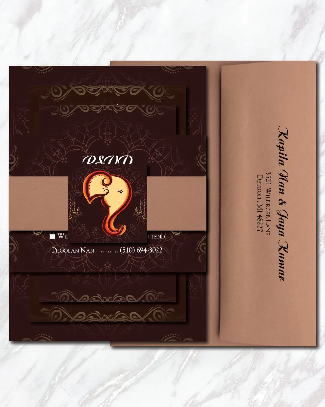 Ganesh Chaturthi Festival Indian Wedding Invitation