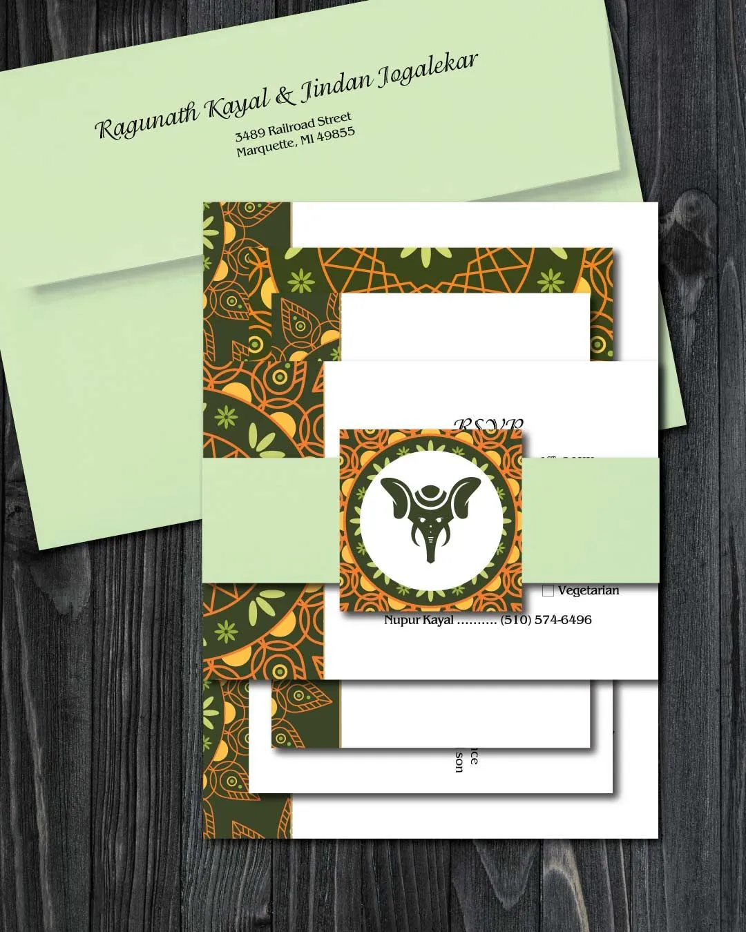 Spring Floral Mandala Indian Wedding Invitation