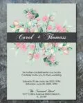 Eucalyptus Flower Simple Flat 5x7 Spanish & English Wedding Invitation