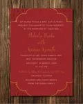 Intricate Red Floral Indian Wedding Invitation