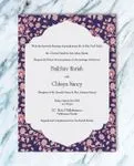 Vintage Floral on Blue Indian Wedding Invitation