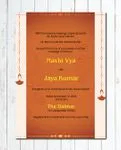 Diwali Decorative Greetin Indian Wedding Invitation