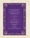 Round Purple and Gold Indian Wedding Invitation