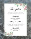 Eucalyptus Flower Simple Flat 5x7 Spanish & English Wedding Invitation